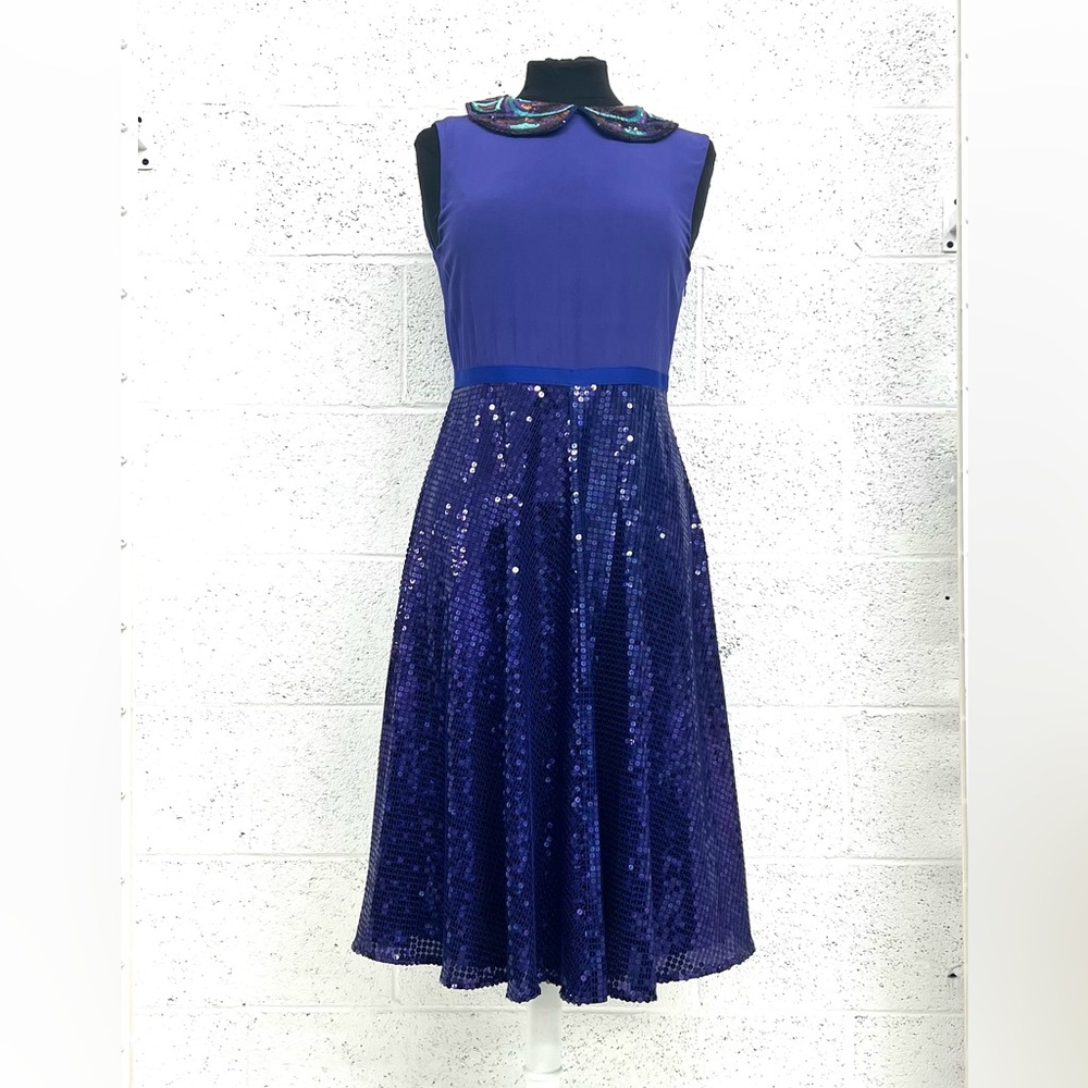 Lauren B Silk and sequins dress